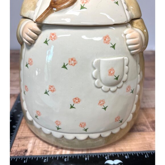 Vintage 80s Otagiri Double Sided Ceramic Country Girl Cookie Jar - Picture 7 of 9